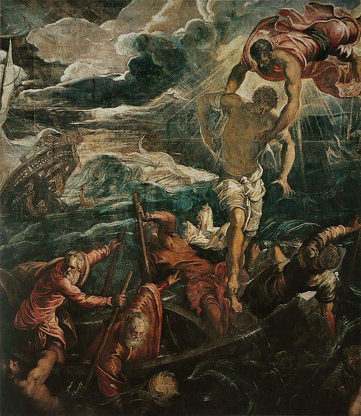 Jacopo Tintoretto San Marco salva un saraceno durante un naufragio oil painting picture